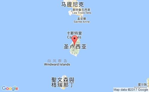 圣盧西亞港口地圖